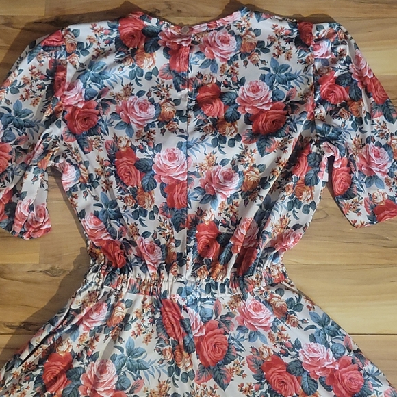 Vintage Floral Day Dress M - Picture 9 of 15